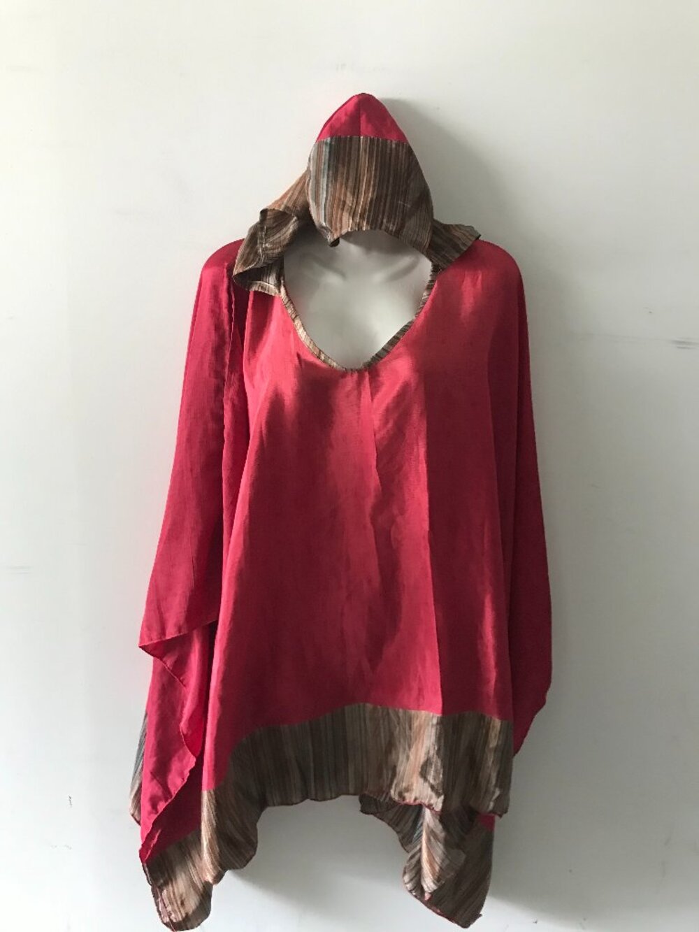 Women's Rayon Hooded Poncho